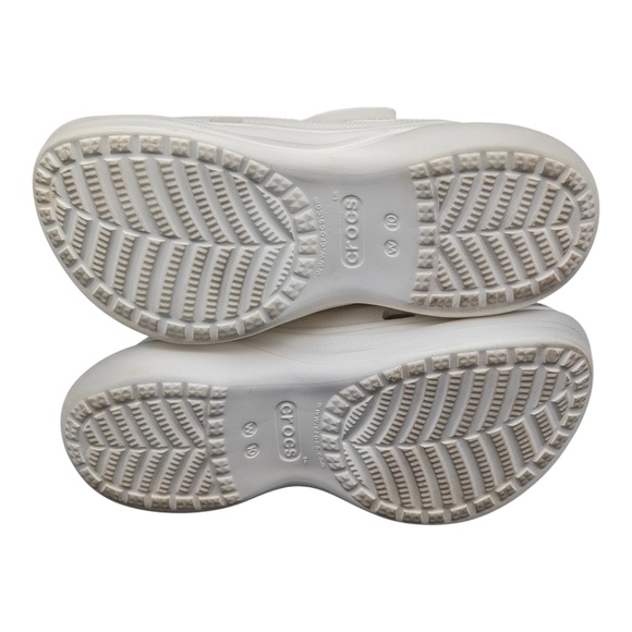 Crocs Classic Platform Clogs Bae White Iconic Slip On Perforated Size 10 - Picture 12 of 12